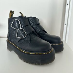 Dr. Martens Heart Buckle Platform Boots